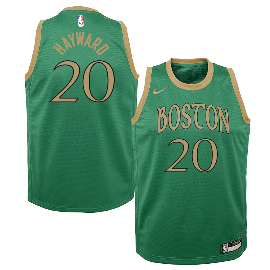 Youth Boston Celtics Gordon Hayward #20 Swingman Nike City Edition Green Jersey 2401PDGN
